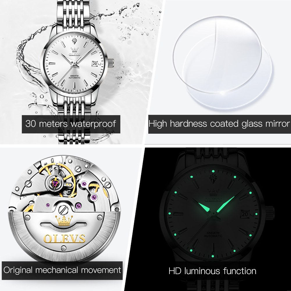 OLEVS 6635 Women's Mechanical  - огляд і ціна Push Button Tactile