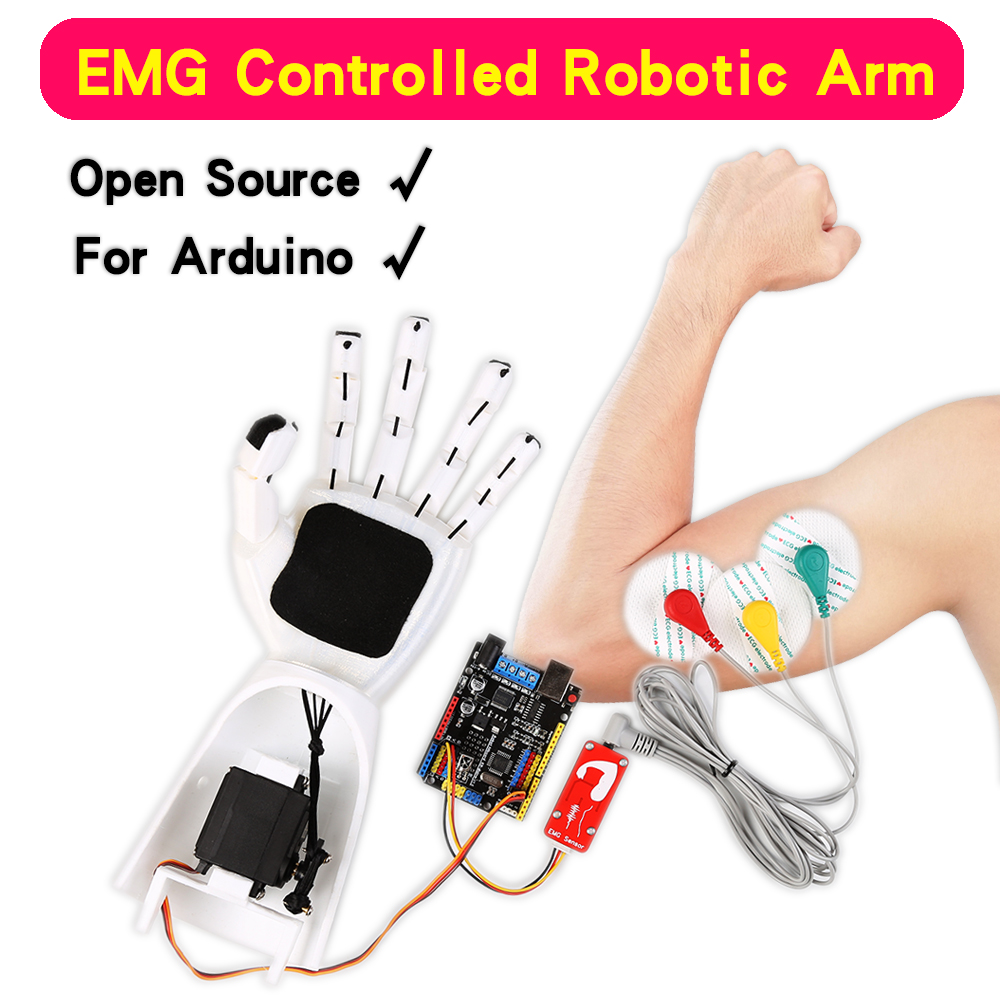 EMG Sensor Robotic Arm Electri - огляд і ціна Diy Electronics Kits
