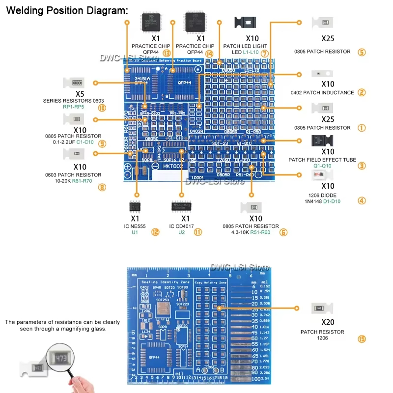 02 Patch Components Electronic - огляд і ціна Pcb Etching Kit