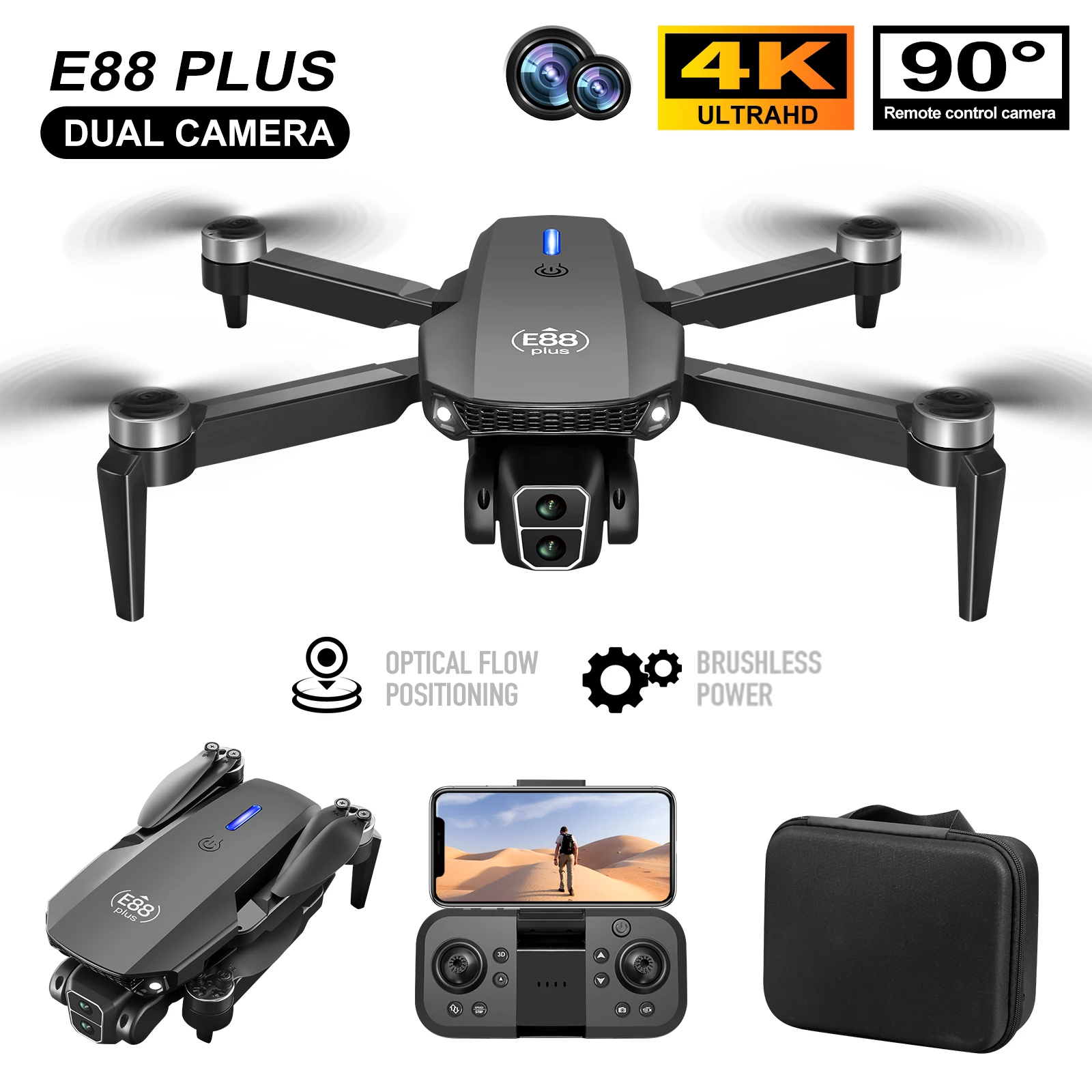 New E88 Plus Quadcopter Drone: - огляд і ціна Diy Drone Electronics