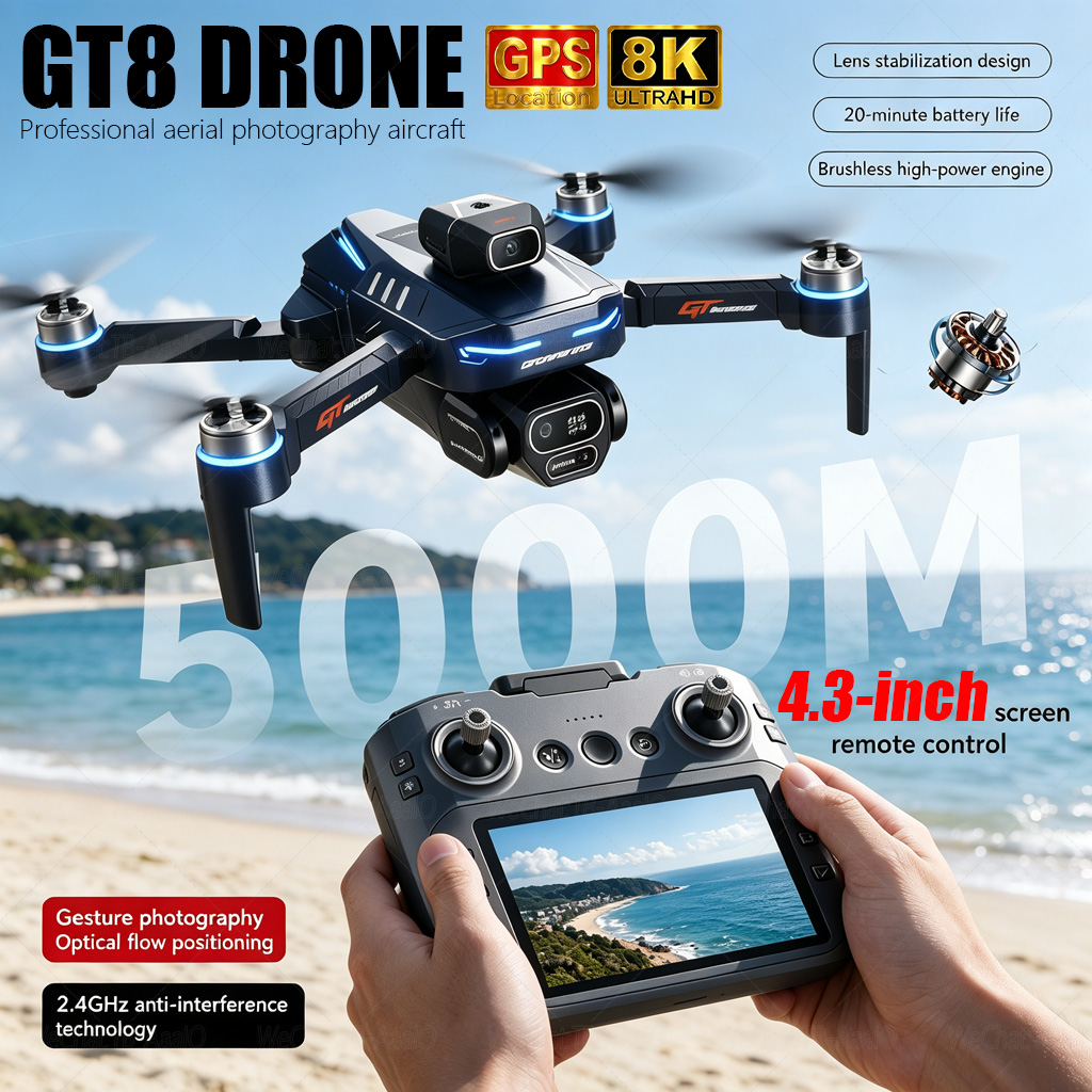 NEW GT8 HD RC Drone 4K Profess - огляд і ціна Diy Drone Electronics