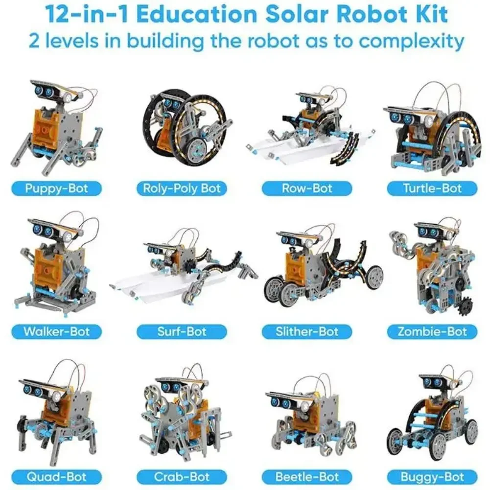 13 in 1 Solar Powered Robot Sc - огляд і ціна Diy Electronics Gifts